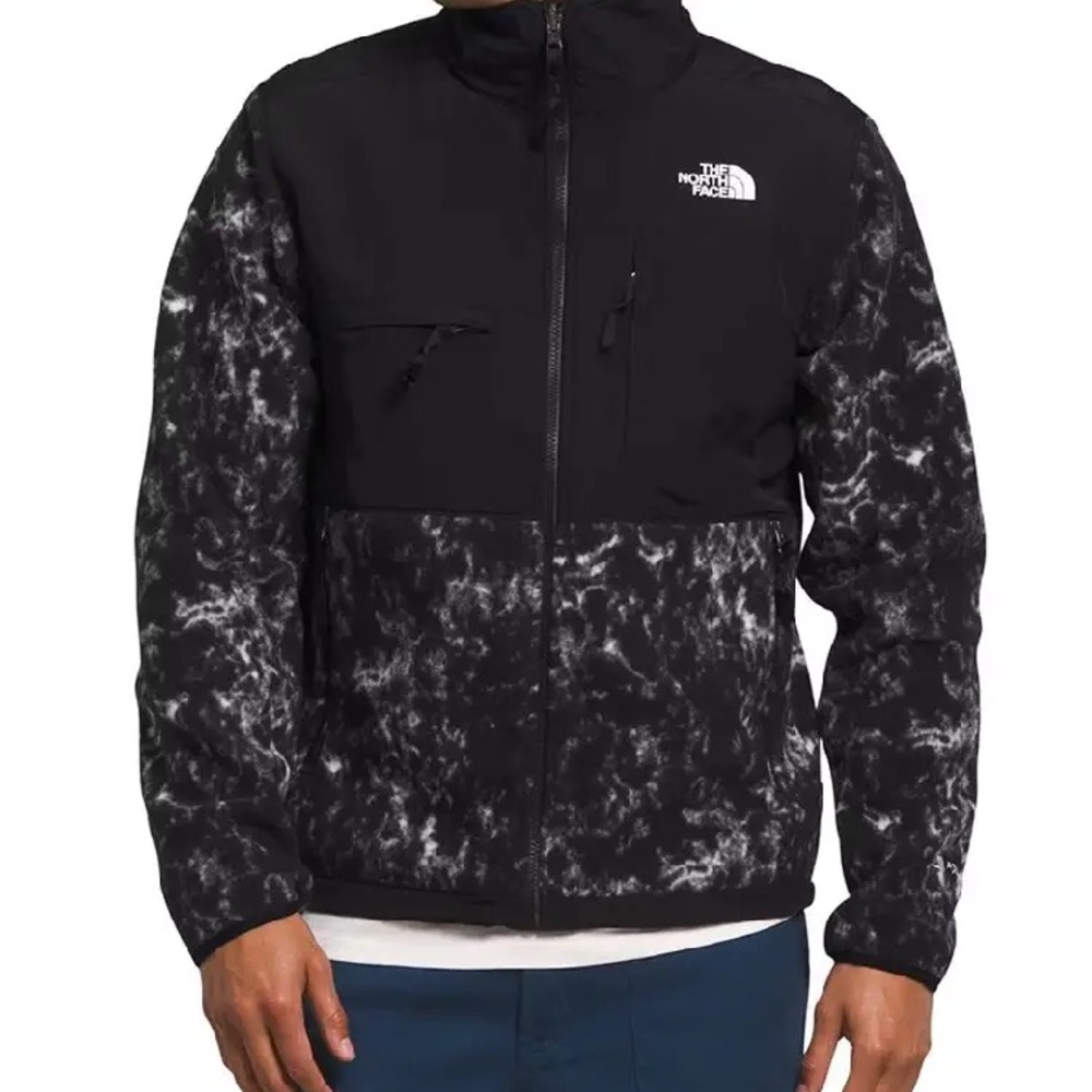 The North Face TNF Black Nature Texture Print Denali Jacket‎ Size M